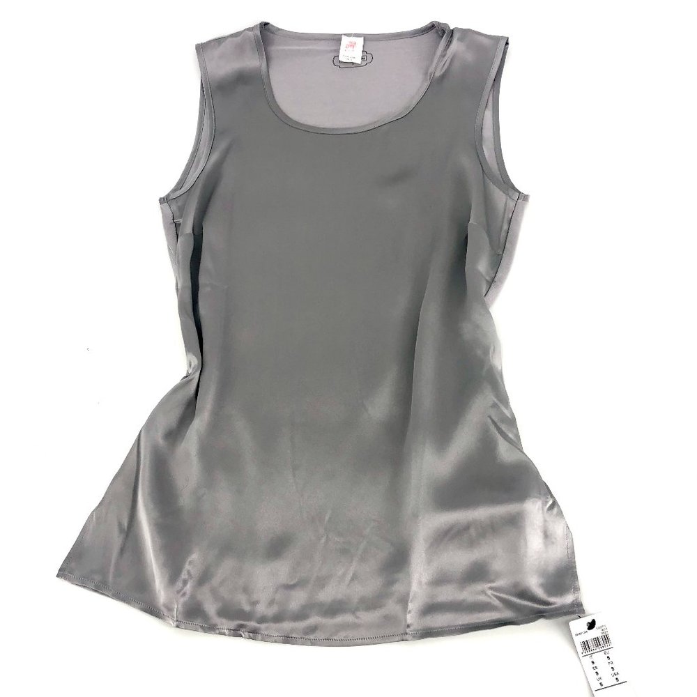 Intimissimi Silk Silver Gray Tank Top Small NWT - Picture 1 of 6